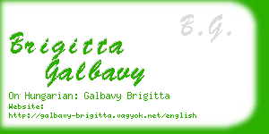 brigitta galbavy business card